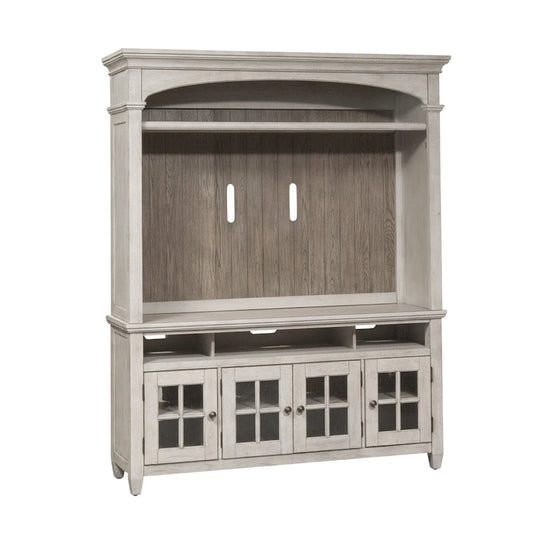Heartland Antique White Tobacco Entertainment Center