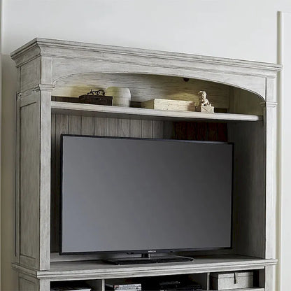 Heartland Antique White Tobacco Entertainment Center