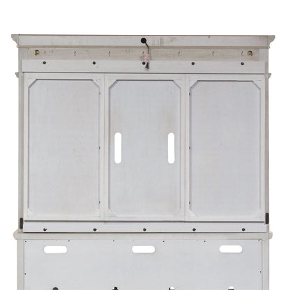 Heartland Antique White Tobacco Entertainment Center