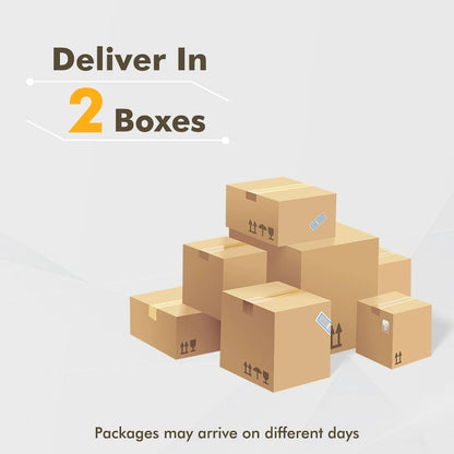 HOOOWOOO Modern Upholstery Chaise Sofa with Pillows for Living Room