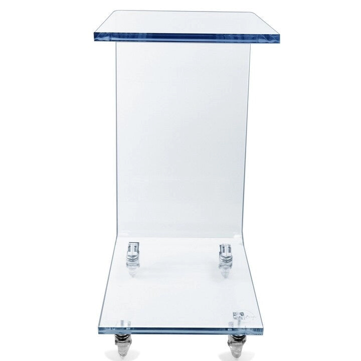 DesignStyles Acrylic C-Table w/Wheels