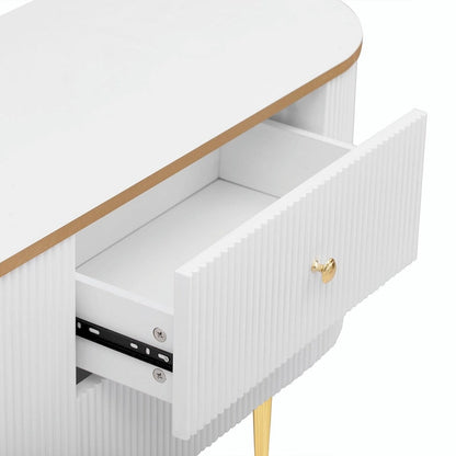 Modern TV Stand for TVs up to 80 Inches, Entertainment Center with Drawers and Cabinet