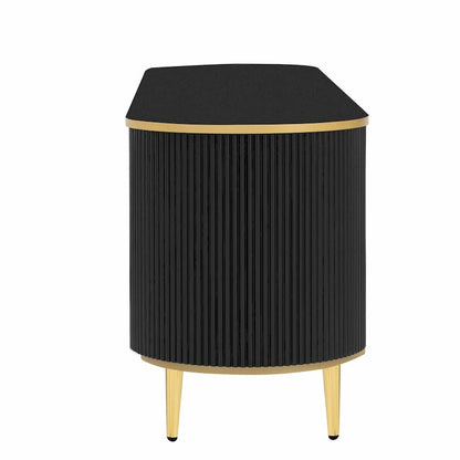 Modern TV Stand for TVs up to 80 Inches, Entertainment Center with Drawers and Cabinet