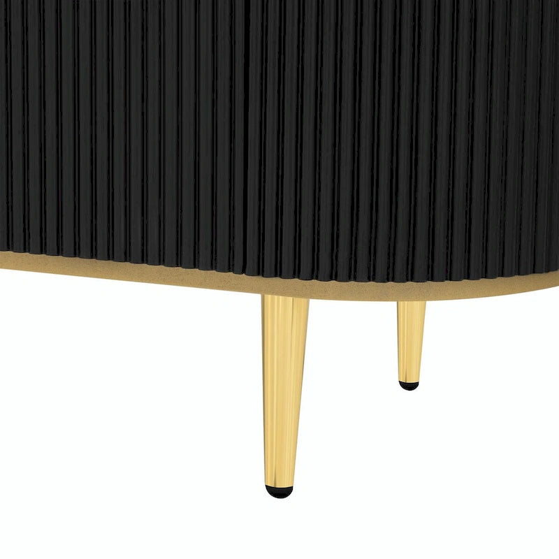 Modern TV Stand for TVs up to 80 Inches, Entertainment Center with Drawers and Cabinet