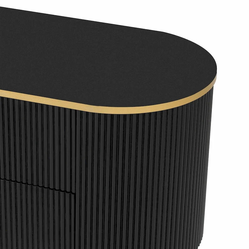 Modern TV Stand for TVs up to 80 Inches, Entertainment Center with Drawers and Cabinet