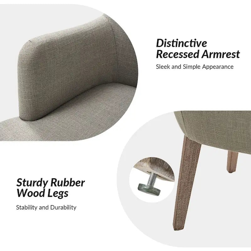 Albert Farmhouse Upholstered Solid Wood Dining Chair Set of 2 by HULALA HOME