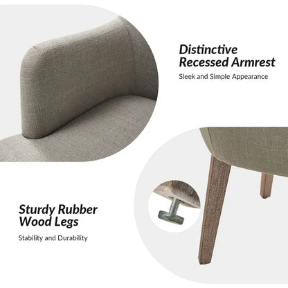 Albert Farmhouse Upholstered Solid Wood Dining Chair Set of 2 by HULALA HOME