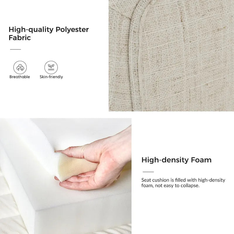 Albert Farmhouse Upholstered Solid Wood Dining Chair Set of 2 by HULALA HOME