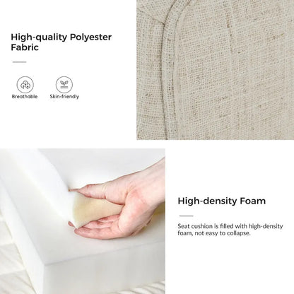 Albert Farmhouse Upholstered Solid Wood Dining Chair Set of 2 by HULALA HOME