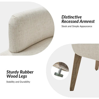 Albert Farmhouse Upholstered Solid Wood Dining Chair Set of 2 by HULALA HOME