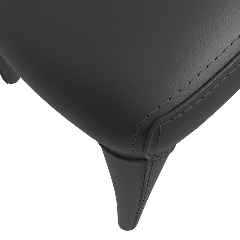 Solace Modern Dining Chair in Upholstered Leather with Steel Frame & Legs by LeisureMod