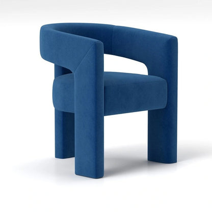 SEYNAR Modern Glam Velvet Upholstered Dining Chair, Open-Back Accent Chair Set of 6