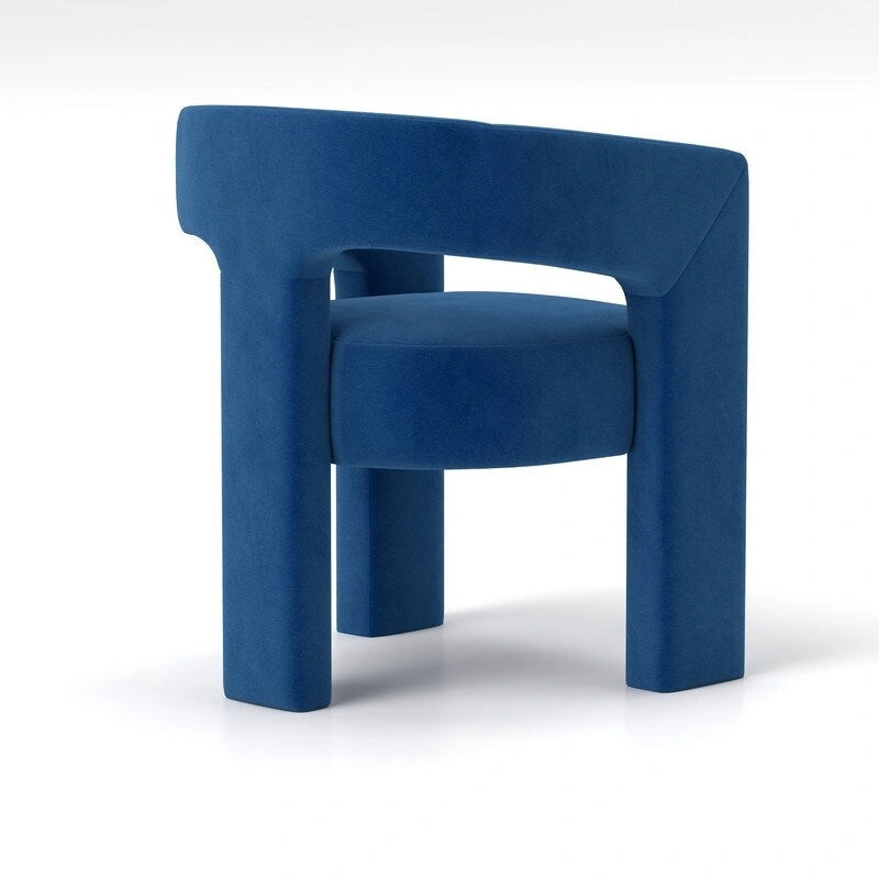 SEYNAR Modern Glam Velvet Upholstered Dining Chair, Open-Back Accent Chair Set of 6