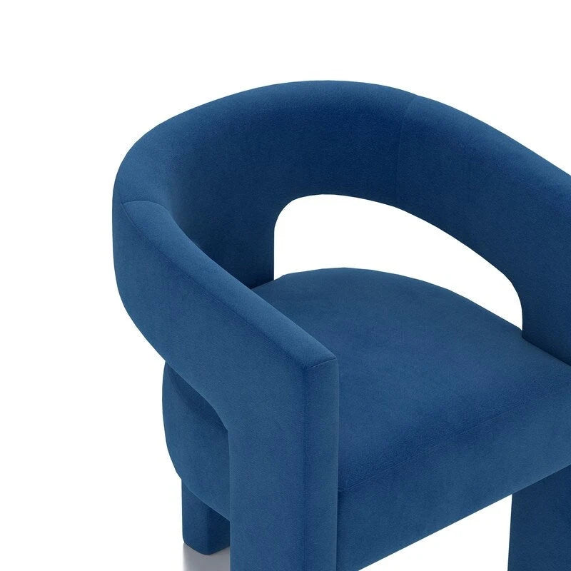 SEYNAR Modern Glam Velvet Upholstered Dining Chair, Open-Back Accent Chair Set of 6