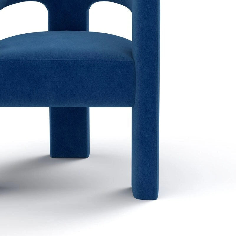 SEYNAR Modern Glam Velvet Upholstered Dining Chair, Open-Back Accent Chair Set of 6