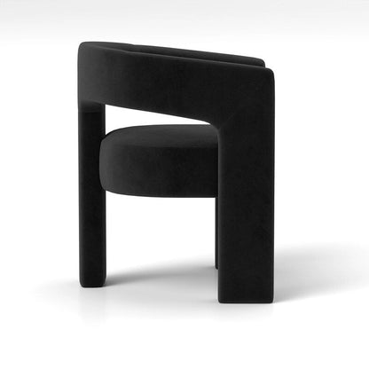 SEYNAR Modern Glam Velvet Upholstered Dining Chair, Open-Back Accent Chair Set of 6