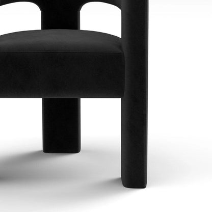 SEYNAR Modern Glam Velvet Upholstered Dining Chair, Open-Back Accent Chair Set of 6