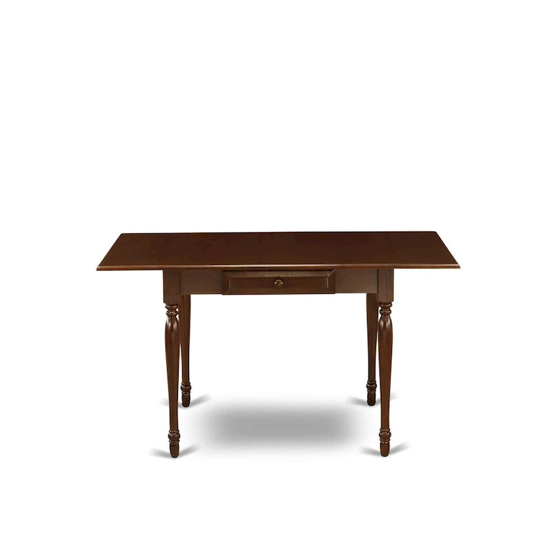 East West Furniture Dining Set Contains a Rectangle Dining Room Table with Dropleaf and Parson Chairs (Pieces Options)