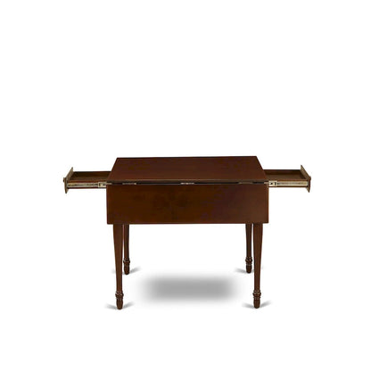 East West Furniture Dining Set Contains a Rectangle Dining Room Table with Dropleaf and Parson Chairs (Pieces Options)