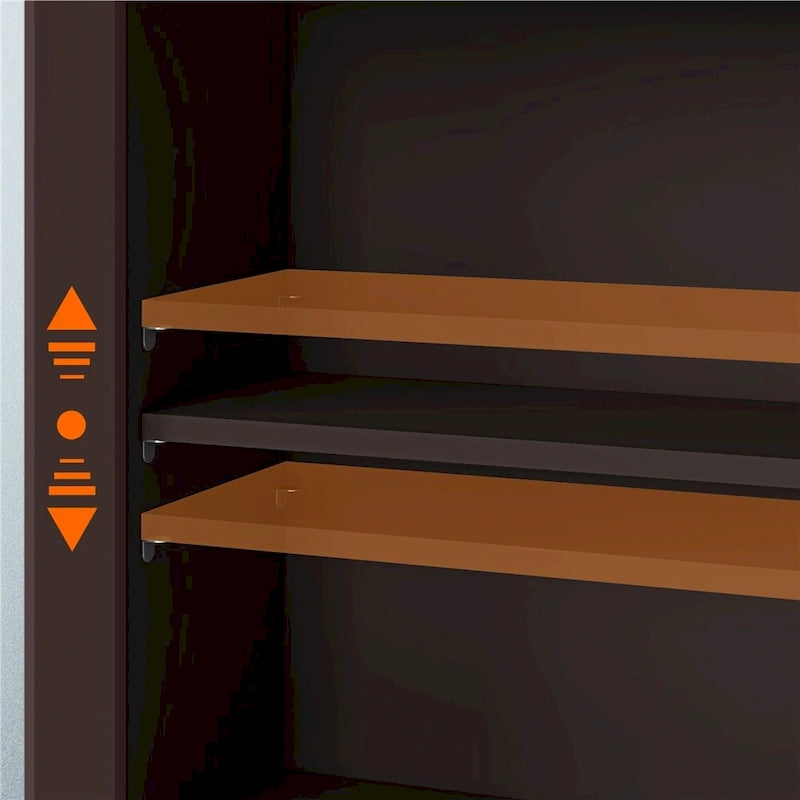 Yaheetech Bathroom Organizer Over The Toilet,2-Door,1 Open-Shelf