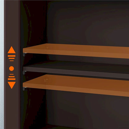 Yaheetech Bathroom Organizer Over The Toilet,2-Door,1 Open-Shelf