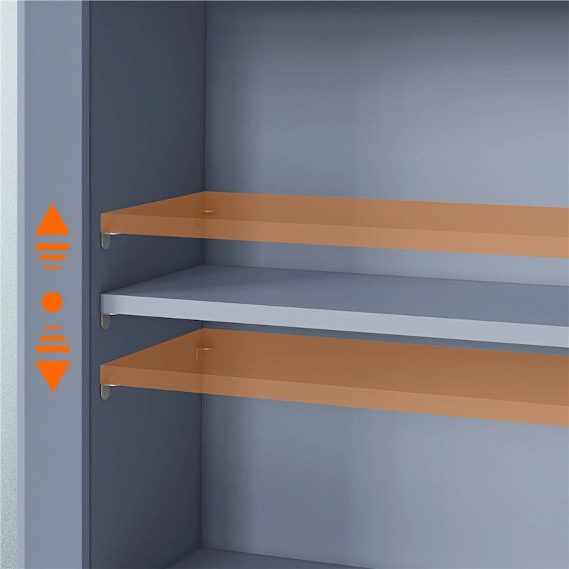 Yaheetech Bathroom Organizer Over The Toilet,2-Door,1 Open-Shelf