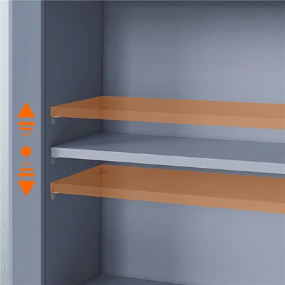 Yaheetech Bathroom Organizer Over The Toilet,2-Door,1 Open-Shelf