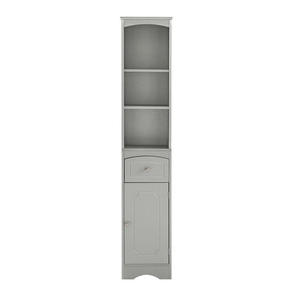67 Tall Bathroom Organizers and Cabinet, Freestanding Storage Cabinet with Drawer, Door and Adjustable Shelves
