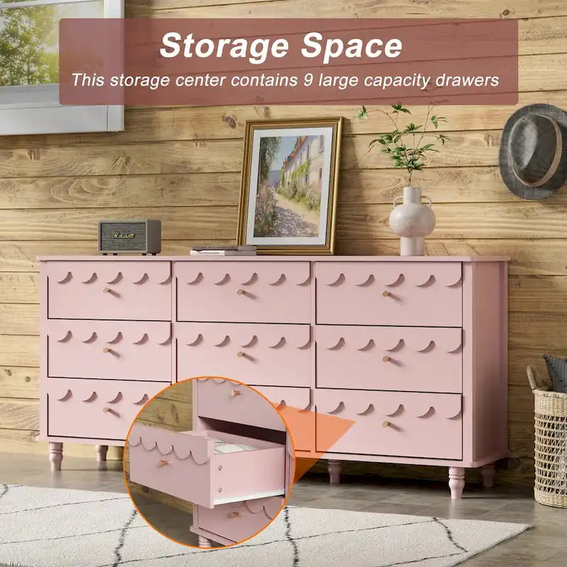 9 Drawers Chest Of Dresser Storage Tower Cabinet Bedroom Organizer