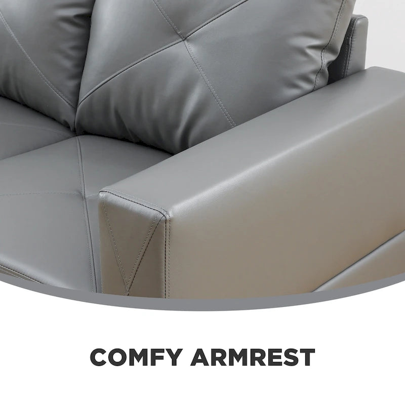 3-Piece Upholstered Sectional Sofa Set With Storage Ottoman