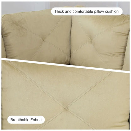 3-Piece Upholstered Sectional Sofa Set With Storage Ottoman