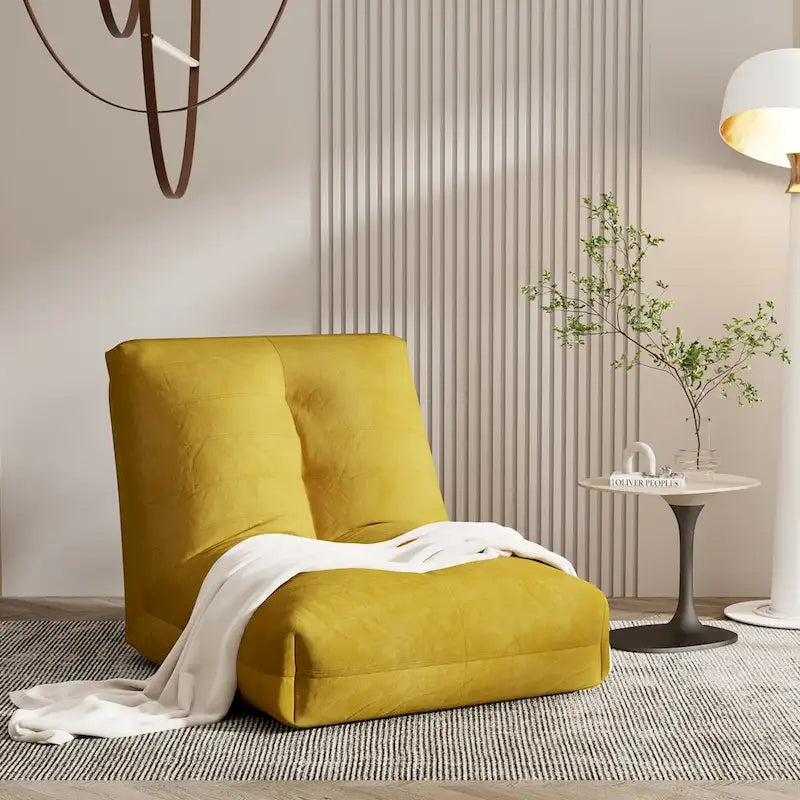 Mieres Bean Bag Chair, Lazy Floor Sofa Couch, Corner Bean Bag Chair for Adults, Tatami Sofa with Sponge Filling