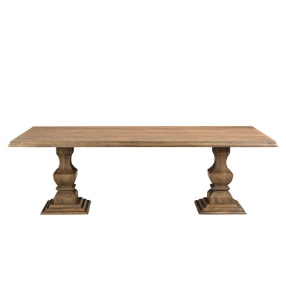 Willow Solid Wood Double Pedestal Dining Table
