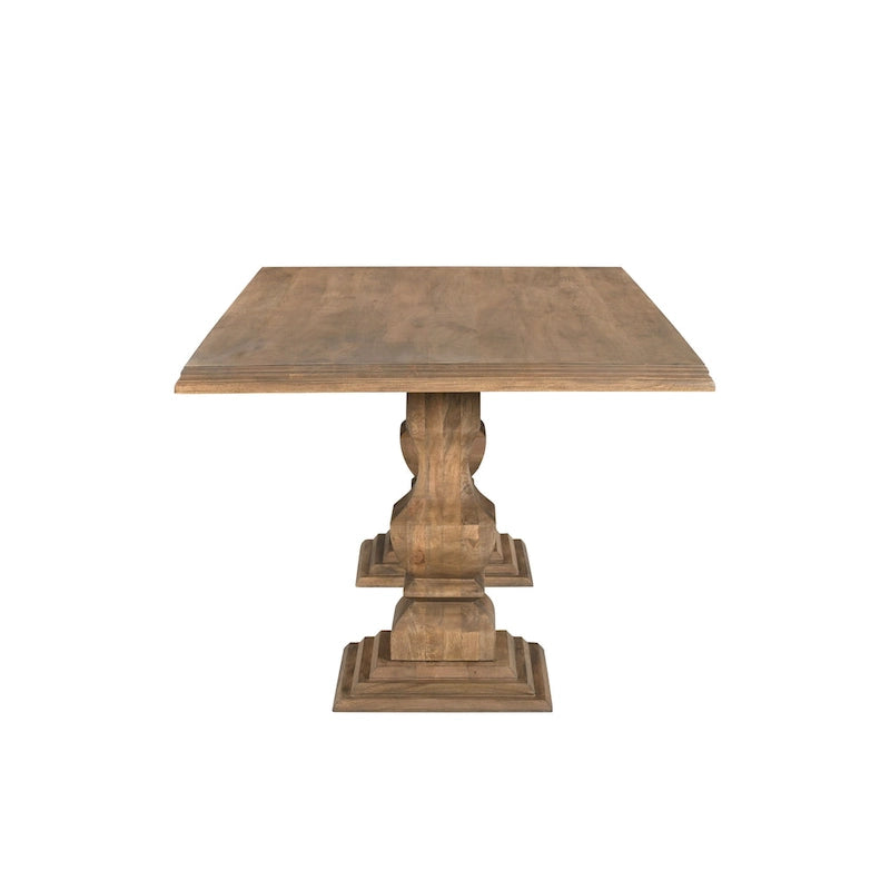 Willow Solid Wood Double Pedestal Dining Table