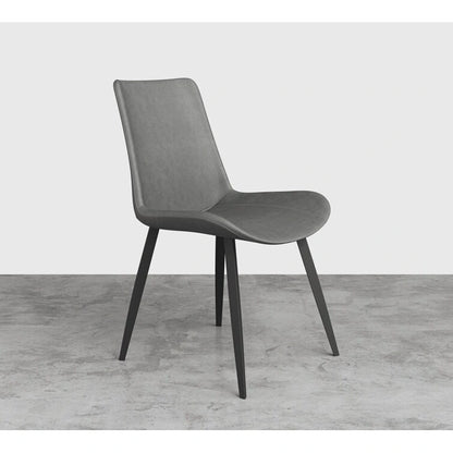 Stateside Suede Leather Covered Dining Chair (Set of 2) - N/A