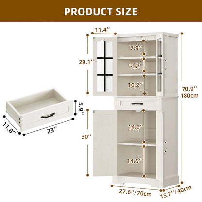 Farmhouse Kitchen Pantry Storage Cabinets