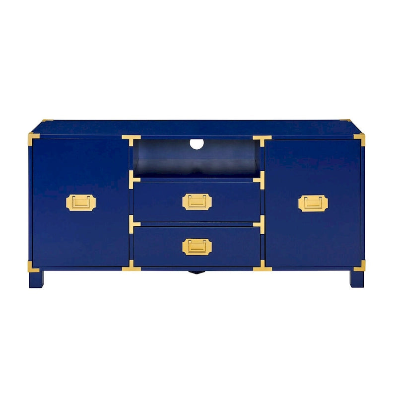 Mid-Century Modern TV Stand Media Console TV Entertainment Center with 2 Storage Cabinets Television Stands for Living Room