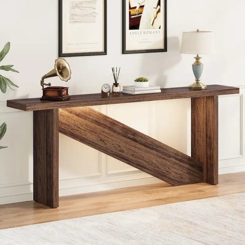 70.86in Wide Console Table, Entry Table with Motion-sensing LED Light, narrow Sofa Table
