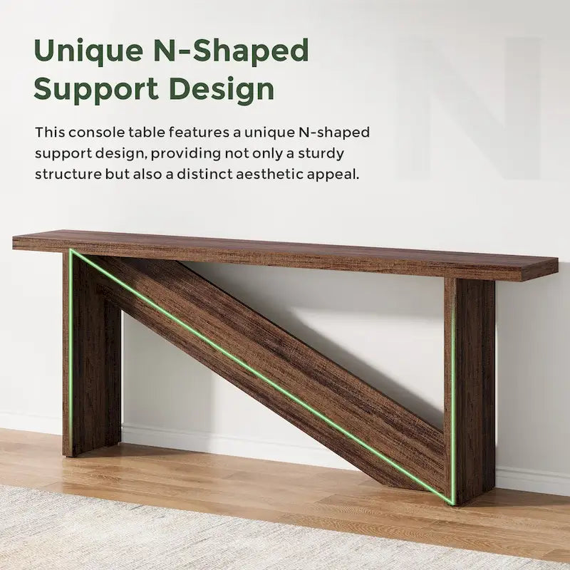 70.86in Wide Console Table, Entry Table with Motion-sensing LED Light, narrow Sofa Table